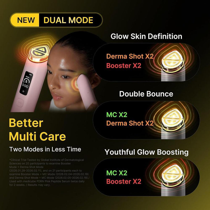 Dispositivo de belleza 7 en 1 para cuidado intensivo del brillo, poros, definición y resplandor de la piel