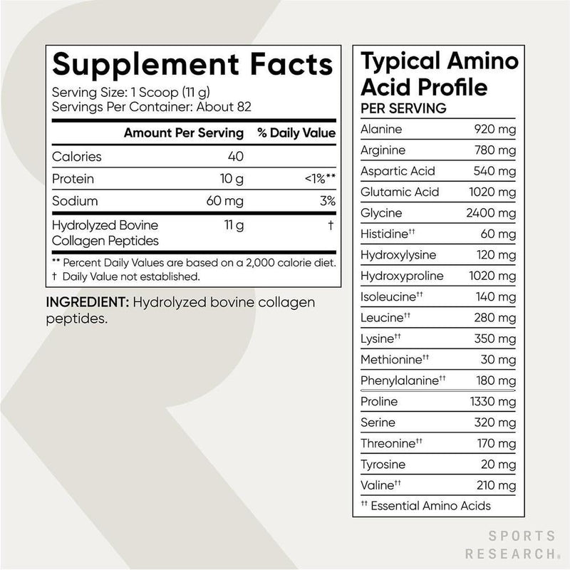 Péptidos de colágeno hidrolizado tipo 1 y 3 para piel, uñas y articulaciones saludables - Sport Research