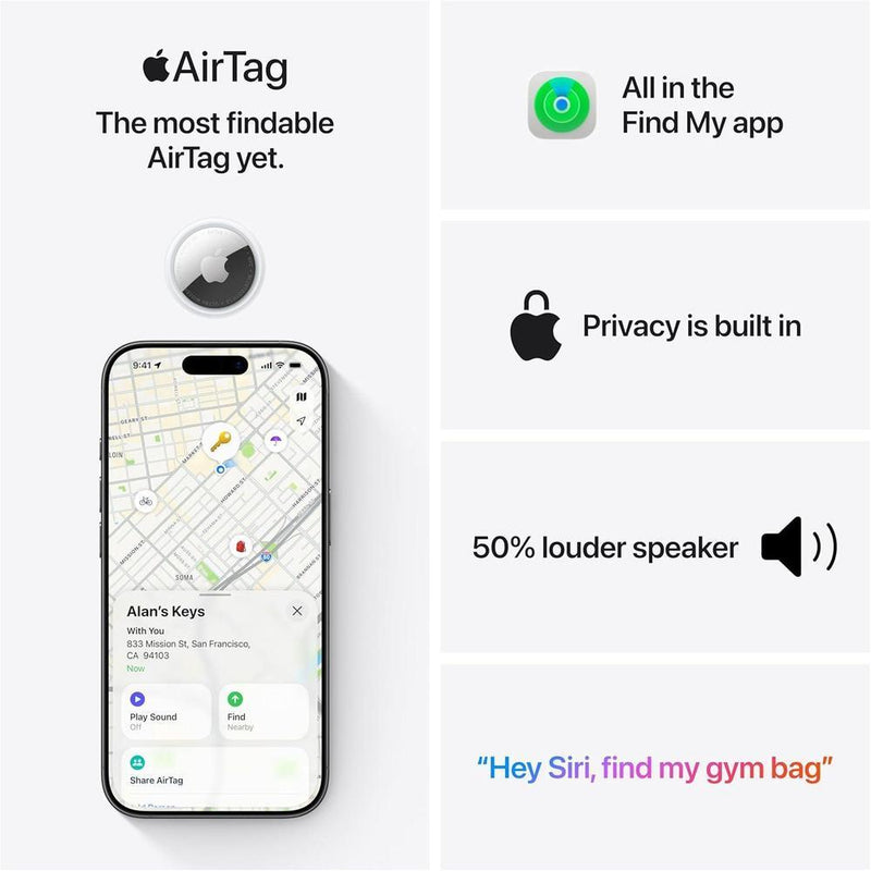 Apple AirTag 2da Generación Paquete de 4