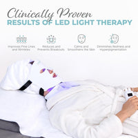 Máscara facial y cuello con terapia de luz LED, 7 colores para rejuvenecimiento y tratamiento antienvejecimiento de arrugas