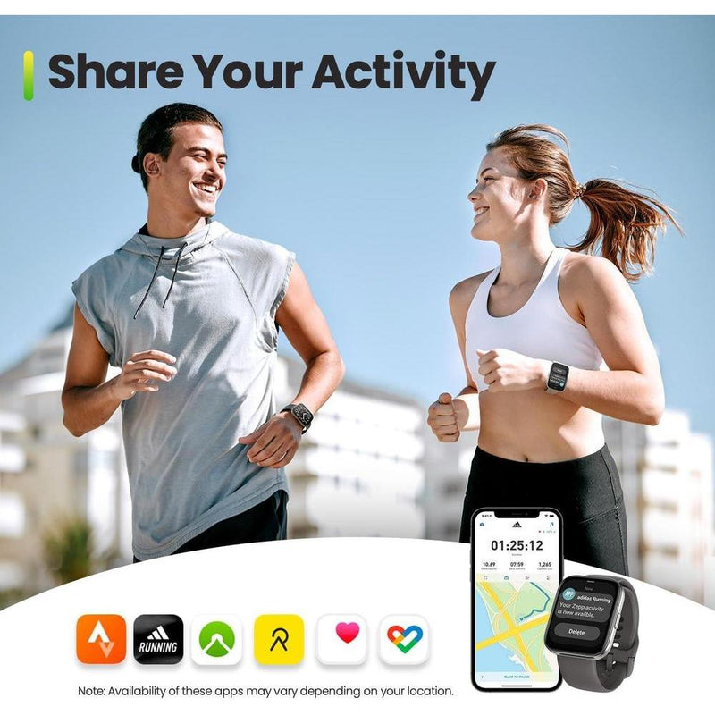 Amazfit Bip 5 Core - Reloj inteligente con duración de batería de 11 días, 120+ modos deportivos, monitor de salud, Negro