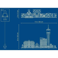LEGO Architecture Skyline Collection Las Vegas, kit de construcción de 487 piezas, recrea atracciones icónicas de la ciudad