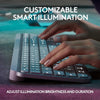 Teclado inalámbrico Logitech MX Keys S con perfil bajo, escritura silenciosa, teclas programables y retroiluminación inteligente