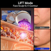 Dispositivo facial microcorriente 8 en 1 INIA SPHERA con luz roja, tratamiento térmico y modos personalizados para cuidado en casa