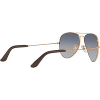 Ray-Ban Rb3025 Classic Aviator - Lentes de sol clásicos con estructura de cobre y lentes azul degradado