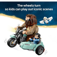 LEGO Harry Potter Hagrid y Harry, Juguete de construcción de motocicleta para niños y fanáticos, ideal para regalo
