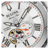 Bulova Marine Star 'Series A' Reloj automático para hombre con correa naranja de silicona, estilo moderno y resistente al agua