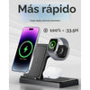 Estación de carga inalámbrica para iPhone: soporte de cargador 3 en 1 para múltiples dispositivos Apple iPhone, Watch, AirPods y Ultra Series