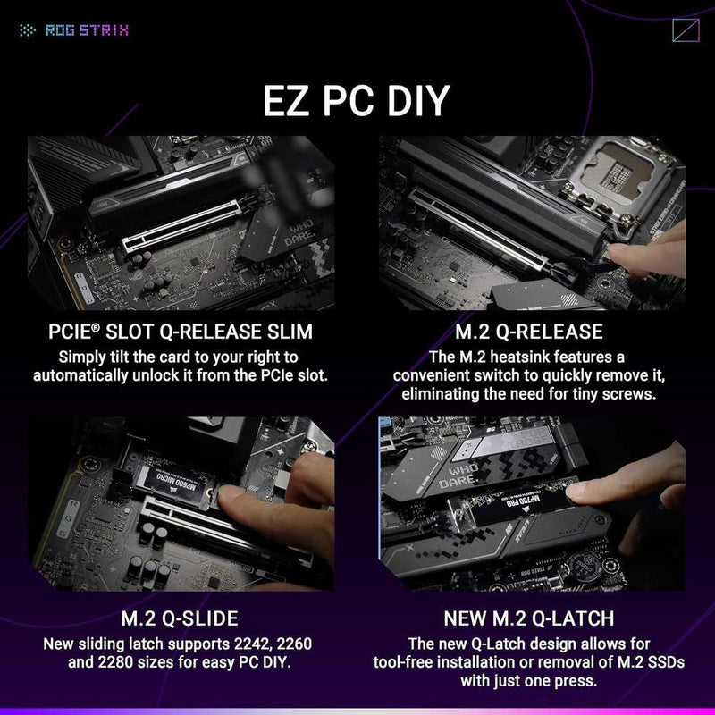 Tarjeta Madre ASUS ROG Strix Z890-H Gaming WiFi, PCIe 5.0, AI avanzado, DDR5, para Intel Core Ultra (Serie 2)