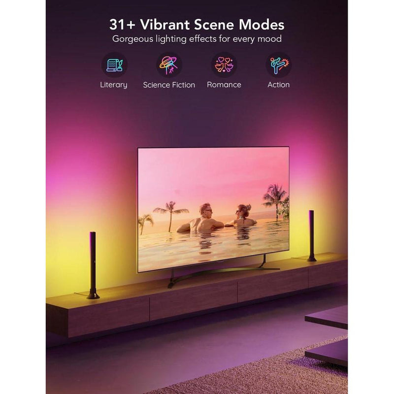 Barras de luz RGBIC con retroiluminación WiFi para TV de Govee, compatibles con Alexa y Google Assistant, múltiples opciones de colocación