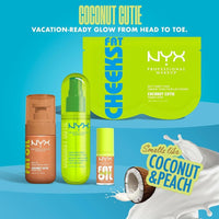 Perfume de fragancia de aceite graso NYX Cutie aroma de coco para cabello y cuerpo con melocotón y manzana vegano