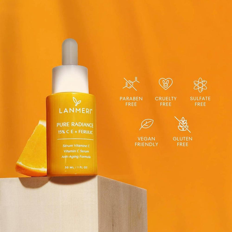 Lanmeri Serum Facial 15% Vitamina C + E + Ácido Ferúlico 30ml