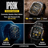 Smartwatch CARBINOX Edge con AMOLED, Bluetooth, resistente al agua, GPS y llamadas para Android e iOS