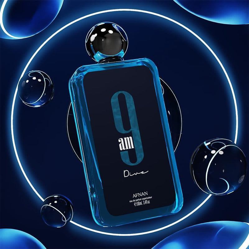 Afnan 9 AM Dive Eau De Parfum Unisex, 3.4 Fl. Oz