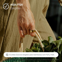 Anillo Inteligente Oura Ring 4 en Oro, seguimiento de salud integral, compatible con iOS y Android, resistente y cómodo