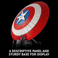 LEGO Marvel Escudo del Capitán América 76262 - Kit de modelo para adultos, réplica coleccionable del icónico escudo