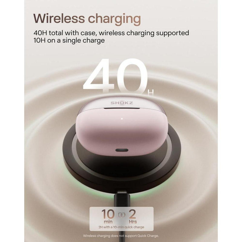 Audífonos Shokz OpenDots ONE Rosado Inalámbricos Bluetooth Con Micrófono Carga Rápida Resistente Al Agua