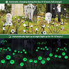 Decoraciones de Halloween para exteriores, luces solares de ojos aterradores, pack de 12 luces LED verde oscilantes, impermeables