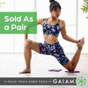 Gaiam Rodilleras de yoga (juego de 2) – Accesorios de yoga para mujeres / hombres, cojines para rodillas y codos.