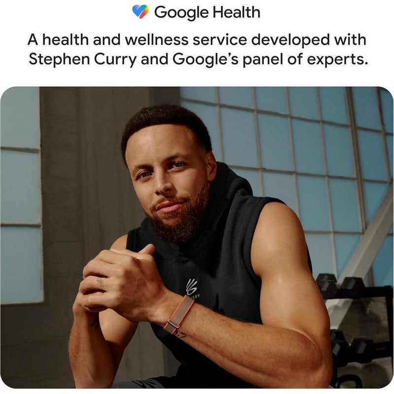 Google Fitbit Air Edición Especial Stephen Curry con seguimiento de actividad, ritmo cardíaco y sueño, coaching AI