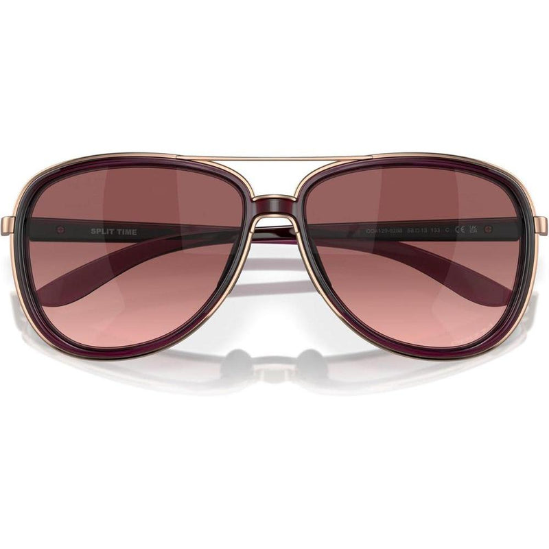 Gafas de sol Oakley para mujer modelo Oo4129 Split Time con lentes Plutonite que bloquean rayos UV y marco de metal O Matter