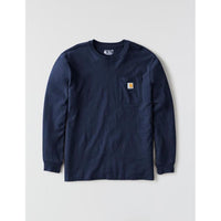 Camiseta de trabajo Carhartt de manga larga con bolsillo para hombre, ajuste holgado y resistente para actividades intensas