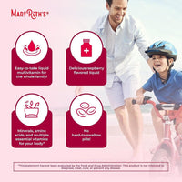 Multivitamínico líquido vegano para mujeres, hombres y niños con vitaminas para apoyo inmunológico y energético, sin gluten