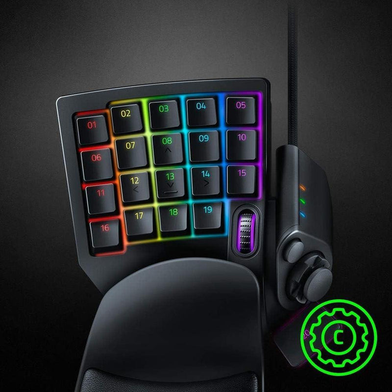 Teclado Razer Tartarus V2 de una mano con interruptores mecha-membrana, 32 teclas programables e iluminación Chroma RGB