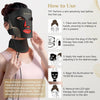 Máscara de terapia LED para cuidado avanzado de la piel facial y de cuello, rejuvenecimiento casero con colágeno