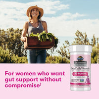 Suplemento probiótico para mujeres, formulado para salud digestiva e inmunitaria, sin gluten. Contiene 30 cápsulas