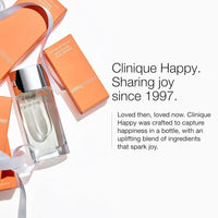 Perfume Clinique Happy para mujer con notas cítricas y florales frescas, Eau de Parfum
