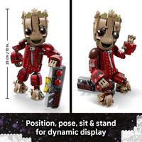 LEGO Marvel Ravager Groot con dispositivo detonador, figura de superhéroe de Guardianes de la Galaxia para niños de 10 años o más