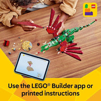 LEGO Creator Juguete medieval 3 en 1 con dragón, serpiente marina y fénix para niños y niñas
