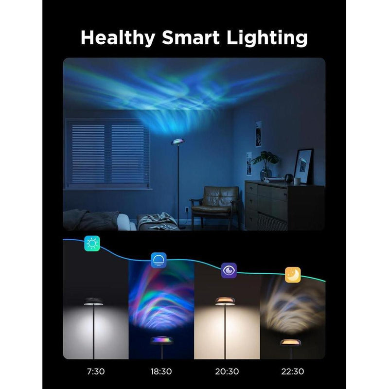 Govee Uplighter lámpara de pie proyector ondulación RGBIC compatible con SmartThings y Alexa moderna