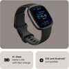 Fitbit Versa 4 Fitness - Reloj Inteligente con Preparación Diaria, GPS, Frecuencia Cardíaca 24/7 y Más, Negro/Grafito, Talla Única