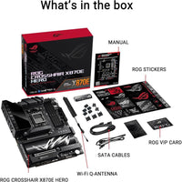 ASUS ROG Crosshair X870E Hero AMD X870E AM5 ATX Placa base con inteligencia artificial y 18+2+2 etapas de potencia