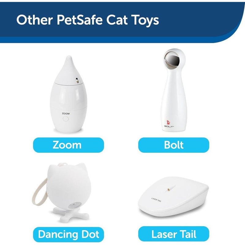 PetSafe SlimCat Juguete y dispensador de comida interactivo para gatos, azul, fomenta el ejercicio y la digestión, 15 cm