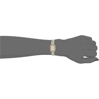 Reloj de pulsera para mujer Anne Klein con diseño bicolor, resistente al agua, esfera plateada y pulsera de metal