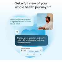 Google Fitbit Air, rastreador de actividad sin pantalla, con seguimiento fitness, ritmo cardíaco y sueño. Coaching IA personalizado