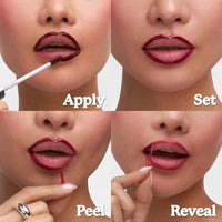 Sacheu Lip Liner STAY-N Peel Off Tinte labial resistente al agua, con ácido hialurónico y vitamina E, mate, vegano y libre de crueldad