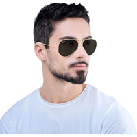 Lentes de sol clásicos aviador Ray-Ban RB3025 con protección ultravioleta, incluye estuche y paño de limpieza