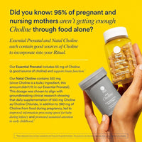 Multivitamínico Prenatal Ritual para Mujeres, con Folato, Colina y Omega-3 DHA para Soporte Fetal y Maternal, Sin OGM, Vegano