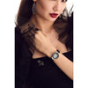 Citizen Eco Drive Maléfica Charm Box Set, Disney Villains, correa de cuero negro, Tono-plateado, Classic
