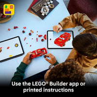 LEGO Speed Champions Lightning McQueen de Disney Pixar Cars, juguete de construcción para niños y niñas de 9+ años