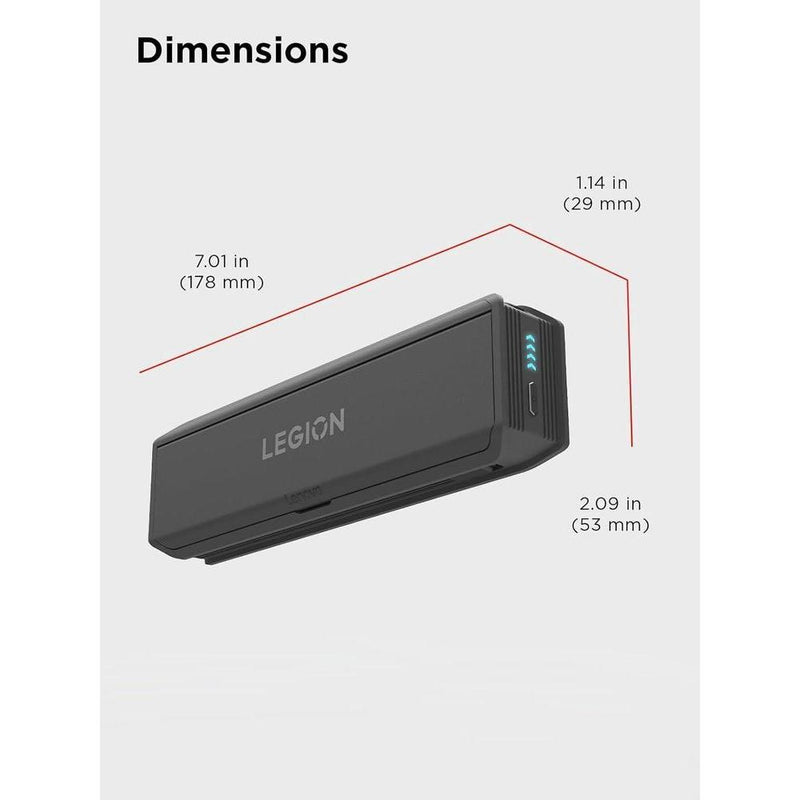 Banco De Energía Portátil Lenovo Legion Go 65W Con Cable USB-C, Fijación Magnética, Soporte Y Protección De Sobrecarga