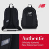 Mochila New Balance para laptop, ideal para viajes, con diseño elegante y múltiples compartimentos, color negro