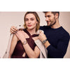 Citizen Reloj ecológico unisex Eco-Drive Dress Classic, correa de cuero beige, esfera rosa, 2 manecillas, modelo AR3123-00X