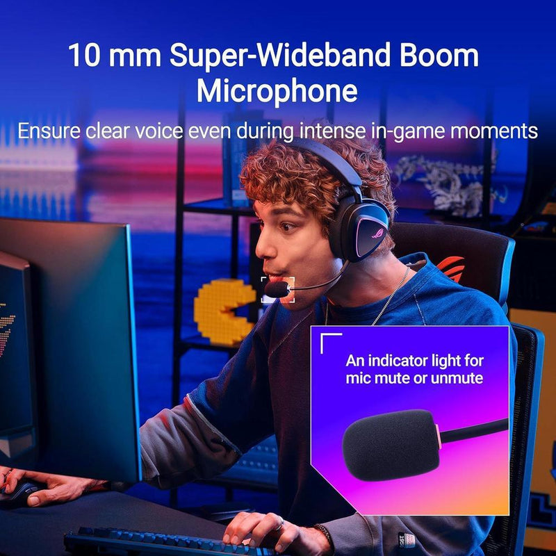 ASUS ROG Delta II Wireless Gaming Headset Mic Tri-Mode Connectivity for PC PS5 PS4 Xbox Switch Mobile