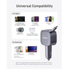 Anker Cargador de coche USB-C, carga rápida de 75W, ultracompacto con cable retráctil para múltiples dispositivos