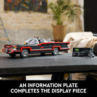 LEGO DC Batman: Set de construcción del clásico Batmobile de la serie de TV de 1966, ideal para fans adultos y coleccionistas